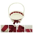 thumbnail image 3 of Yongwei Woven Flower Basket 1Pc Woven Basket with Handle Wedding Party Flower Basket Storage Basket, 3 of 10