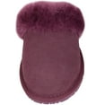 thumbnail image 2 of SNUGRUGS Women's Elsie Open Back Sheepskin Mule Slippers with Cuff - Plum - US 7, 2 of 7