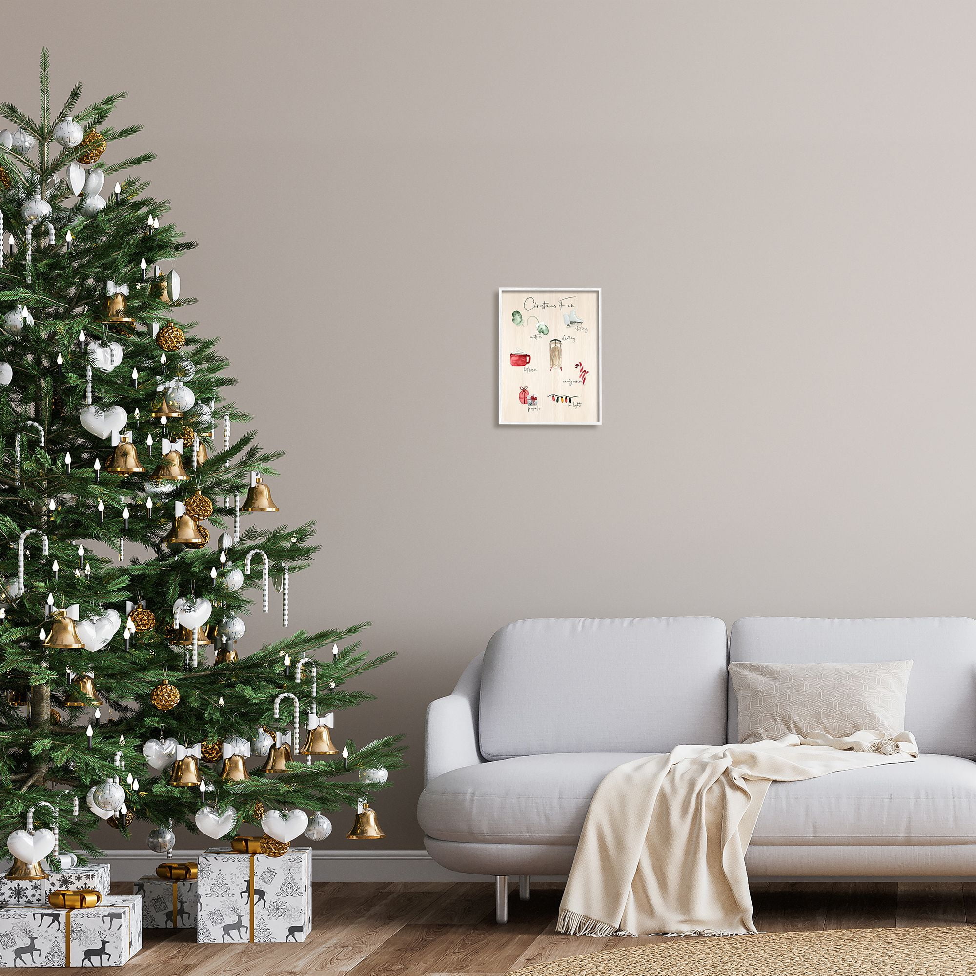 Stupell Indtries Rtic Christmas Fun Chart Holiday Tradition Festive Illtrations,11 x 14,Design by Lucille Price
