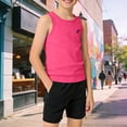 thumbnail image 2 of Splozh Boys Athletic Tank Tops Boys Tank Tops Undershirt Sleeveless Kids Athletic Workout Shirts Tees Basic T-Shirt 18-24 Months,Hot Pink, 2 of 8