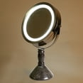 thumbnail image 2 of Creative Home 33097 Deluxe 7" Double Sided Swivel Vanity Led Mirror with 1X, 7X Magnification & Charcoal Marble Stone Pillar Stand,, 2 of 3