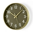 thumbnail image 3 of Wall clock Plastic Silent Suitable for decoration 12in Olive Green, 3 of 4