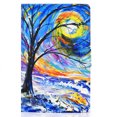thumbnail image 2 of SaniMore Case for Samsung Galaxy Tab A8 Case 10.5" 2022 SM-X200/X205, PU Leather Tablet Auto Wake/Sleep Card Holder Anti-slip Strip Kickstand Shockproof TPU Backplane Wallet Case, Watercolor Tree, 2 of 12