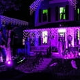 thumbnail image 3 of LED Icicle Christmas Lights Outdoor Hanging Ceiling Fairy String Curtain Lights 4M*0.4/0.5/0.6M For Xmas/New Year/Wedding Decor, 3 of 5