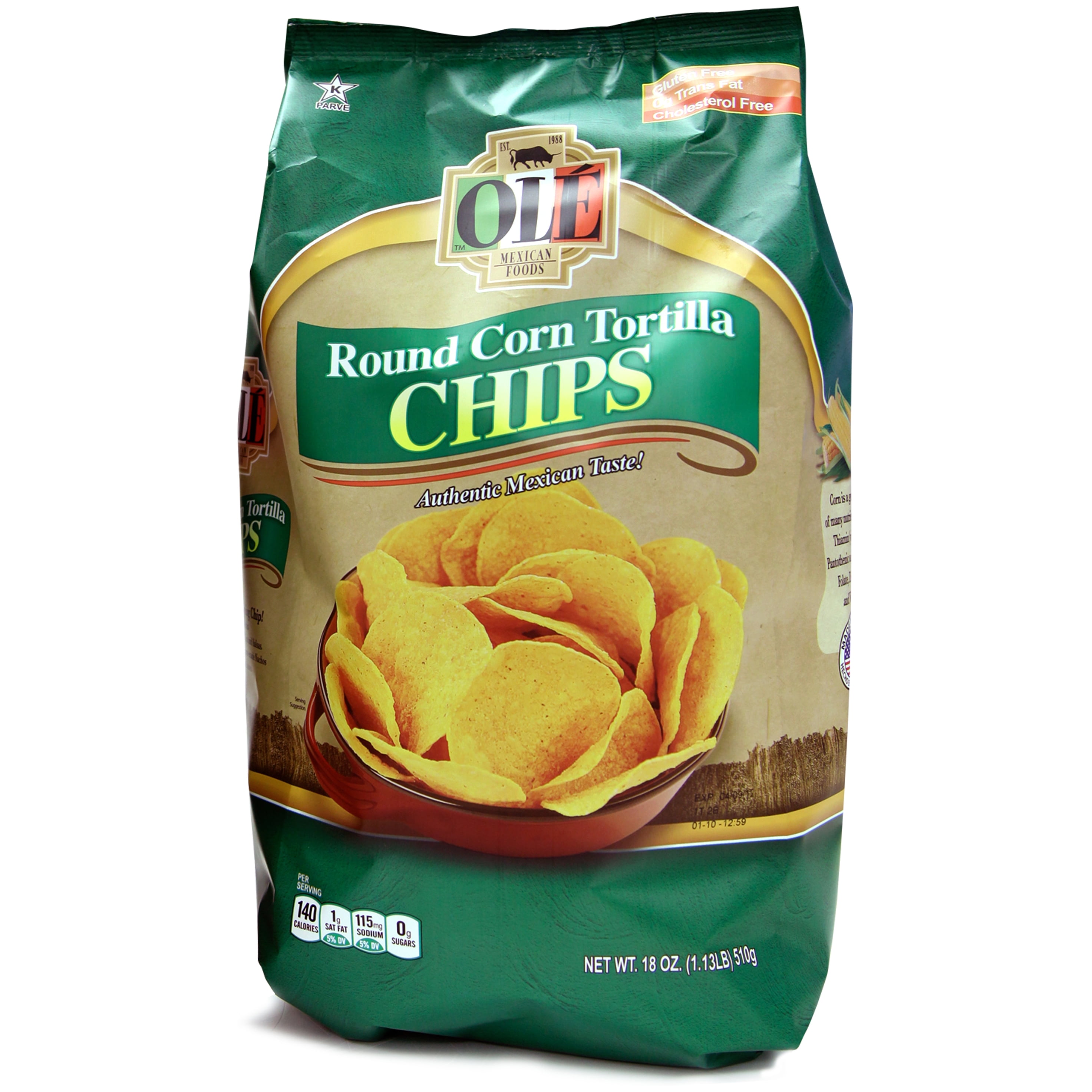 Ole Round Corn Tortilla Chips, 18 oz
