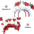 thumbnail image 2 of 1 Set 2pcs Women Valentine's Day Party Love Headbands Hair Hoops Headdress (Red), 2 of 4