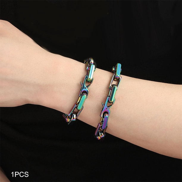Chunky Personalidad Cuadrada Cadena Cubana para Joyas de Fiesta Boyfriend Girls Hugo Pulsera de cadena