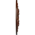 thumbnail image 4 of Ekena Millwork 23 5/8"OD x 3 7/8"ID x 2 1/8"P Jamie Ceiling Medallion (Fits Canopies up to 3 7/8"), Hand-Painted Burnished Mahogany Crackle, 4 of 6
