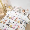 thumbnail image 3 of Homewish Cute Gnome Twin Duvet Cover For Kids,Kawaii Cartoon Themed Twin Bedding,White,Polkadot Reversible,2 Pieces,1 Duvet Cover and 1 Pillowcase, 3 of 6