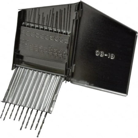 

Chicago-Latrobe 118° Point Bright Finish HSS Jobber Length Drill Bit Set 20 Piece Standard Point Straight Shank Series 150D