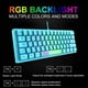 thumbnail image 5 of Btafrte Teclado Con Cable K61 RGB 60 Por Ciento 62 Teclas Teclado Ergonómico para Juegos (azul), 5 of 8
