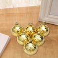 thumbnail image 4 of Bfogop 6 Pcs 2.4" Large Christmas Balls Ornaments, Outdoor Xmas Tree Hanging Decorations, Shatterproof Christmas Ball Ornament Set for Winter Holiday Home, Assorted Relief Pattern, 4 of 6