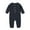 Navy, variant on Luxalzxs Baby Long Sleeve Onesies Newborn Baby Boy Girl Sweater Romper Solid Color Button Up Knitted Jumpsuit Cute Infant Winter Outfits