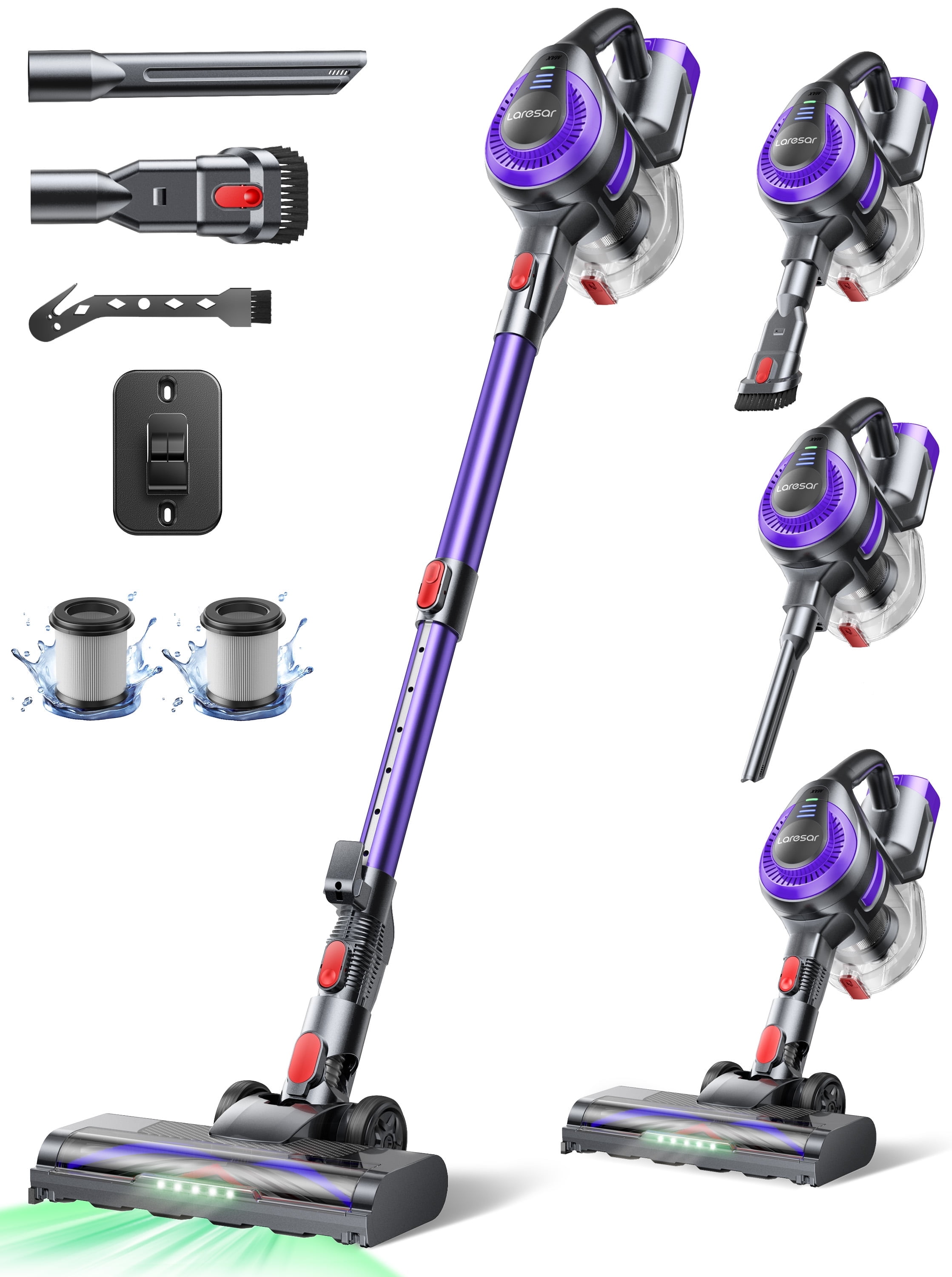 Laresar V10 Lite Cordless Stick Vacuum Cleaner Lightweight for Home Pet Hair Carpet Hard Floor