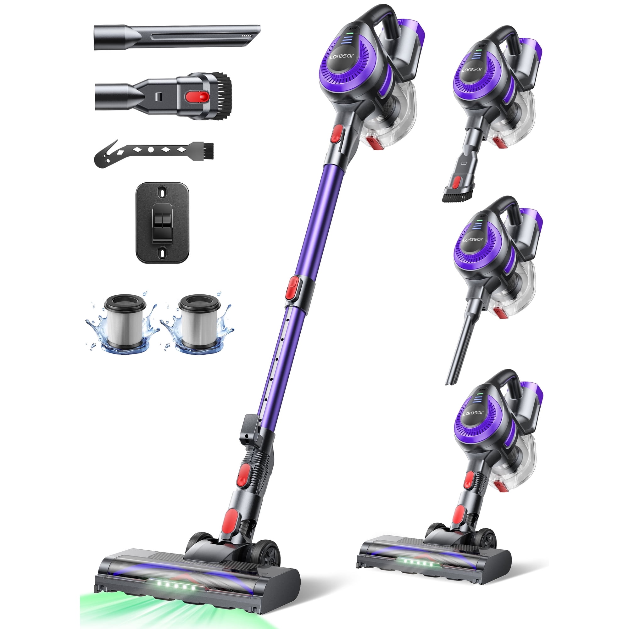 Laresar V10 Lite Cordless Stick Vacuum Cleaner for Home, Pet Hair, Carpet, Hard Floor