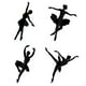 thumbnail image 1 of Wosthever 4 Uds. De pegatinas de espejo de Ballet, calcomanía autoadhesiva desmontable negra para el hogar, juego de pegatinas encantadoras, Decoración del hogar, 1 of 6