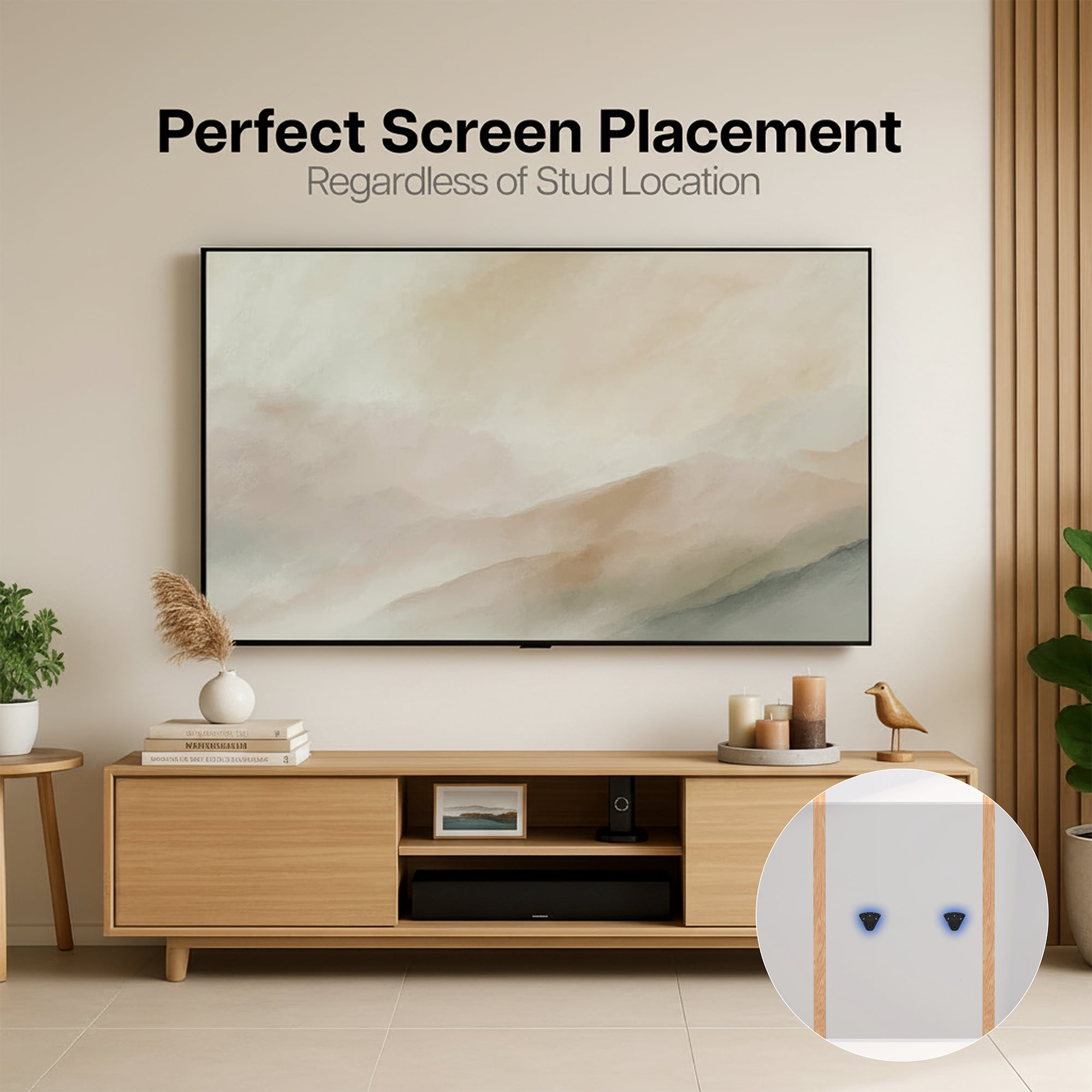 VIVO No Stud TV Wall Mount for Drywall, Fits 32 to 100 inch Screens