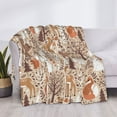 thumbnail image 4 of Throw Blanket for Couch, Woodland Animals in Neutral Tones Soft Comfy Warm Plush Throw Blanket, Lightweight Cozy Fuzzy Flannel Blanket & Throws for Sofa Bed, 4 of 7