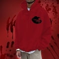thumbnail image 2 of NLLSHGJ Chandails à Capuche d'Automne pour Hommes Chandail à Capuche Imprimé Os et Lèvres Chandail à Capuche Athleisure Hauts Chandails à Capuche pour Hommes avec Fermeture Éclair Graphique Chandail en Molleton Col Rond Graphique pour Hommes, 2 of 4