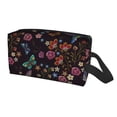 thumbnail image 2 of Goofa Humming Bird And Tropical Flowers Printed Toiletry Bag with Handle,Large Capacity Travel Makeup Cosmetic Bag for Women, Carry on Airport Airline Compliant Bag, 2 of 9