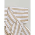 thumbnail image 6 of Bagilaanoe 2pcs Toddler Baby Boys Short Pants Set Striped Short Sleeve Shirts Tops + Shorts 6M 12M 18M 24M 3T Kids Casual Summer Outfits, 6 of 8