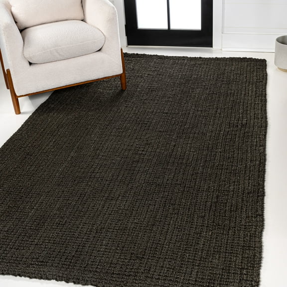 JONATHAN Y NRF102G-4 Pata Hand Woven Chunky Jute Brown 4 ft. x 6 ft. Area Rug, Bohemian Transitional, Pet Friendly, Stain Resistant, Easy to Clean, for Living Room; Kitchen, Bedroom