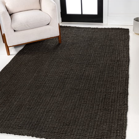 JONATHAN Y NATURAL FIBER 5 x 8 Area Rug Pata Hand Woven Chunky Jute - Brown NRF102G-5