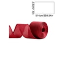 thumbnail image 4 of AYktou Red Burlap Ribbon, 1.5 Inch×10 Yard Linen Ribbon Woven DIY Handmade Edging Wreath Holiday Decoration Wired Ribbon for Birthday, Wedding, Christmas Gift Wrapping, 4 of 7