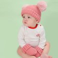 thumbnail image 2 of Conjunto de gorro y guantes para niños, conjunto de dos piezas, gorro y guantes cálidos para bebé, otoño e invierno, 2 of 5