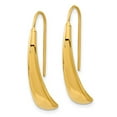 thumbnail image 3 of FJC Finejewelers 14 kt Yellow Gold Dangle Polished Wire Hollow Earrings 32 x 6 mm, 3 of 6