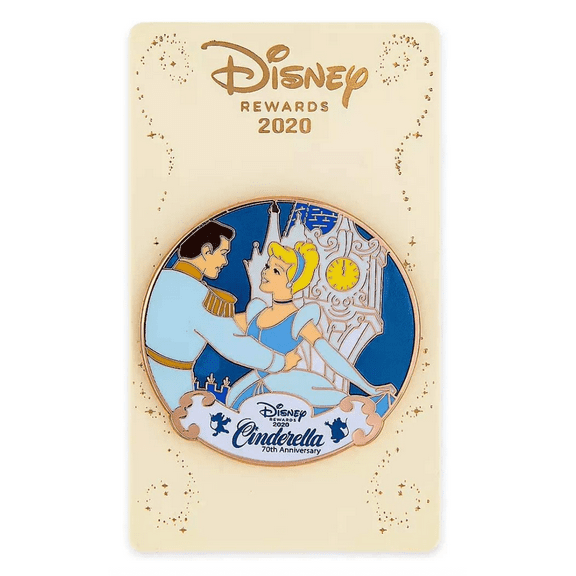 Disney Parks Rewards 2020 Cinderella 70th Anniversary Pin New With Card
