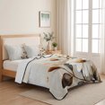 thumbnail image 5 of King Quilt Set 96''x106'', Spring Floral Lightweight Bedspread Coverlet Set with 2 Pillow Shams, Daisy Summer Botanical Vintage Flowers Breathable All Season Quilt Bedding for Bedroom/Guest Room, 5 of 9