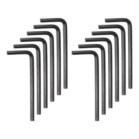 Uxcell 20Pcs Hex Wrench 4mm Metric CR-V L Shaped Hexagon Head Repairing Tool