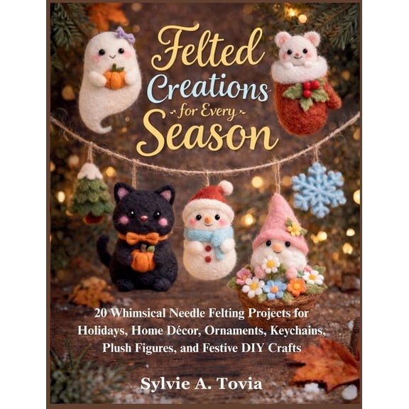 Felted Creations for Every Season: 20 Whimsical Needle Felting Projects for Holidays, Home DÃ©cor, Ornaments, Keychains, , (Paperback)