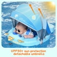 thumbnail image 2 of Mambobaby Float Add Tail No Flip Over Non-Inflatable Baby Swim Float Pearl Foam Solid Water Floats Smart Swim Trainer Infant Pool Float Swim Ring with Sun Canopy, 2 of 9