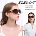 thumbnail image 4 of Joopin Polarized Sunglasses Womens Trendy Oversized Big Large Driving Sun Glasses Sensitive Eyes UV Protection Sunnies (Tortoise), 4 of 8