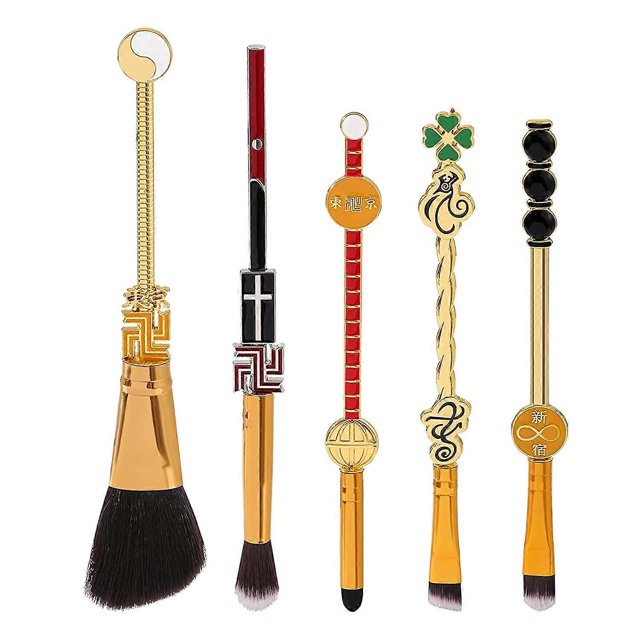 Pinceles de maquillaje de Anime Tokyo Revengers, accesorios de animación de color dorado, kit de brochas de maquillaje para cosplay, herramientas, regalos para fans
