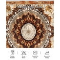 thumbnail image 5 of Boho Leaf Wrap Around Bed Skirts for King Bed 16" Drop,Bed Skirt with Adjustable Elastic Belt Dust Ruffle Bed Valance for Bedroom Hotel Orange Rustic Tribal Patterns Ethnic Bohemian Bed Frame Cover, 5 of 7