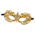 thumbnail image 1 of Demi-œil en Dentelle Délicate pour Déguisement Cosplay Ruban Doré, 1 of 8