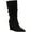 Black, variant on INC Womens Black Rhinestone Cushioned Arch Support Florelle Pointed Toe Wedge Zip-Up Dress Slouch Boot 7.5 M