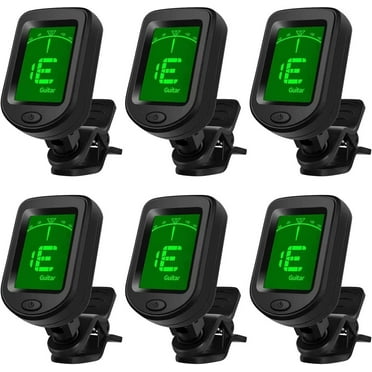 6 Pack Guitar Tuner Clip On Tuner for Guitar/Bass/Violin/Ukulele