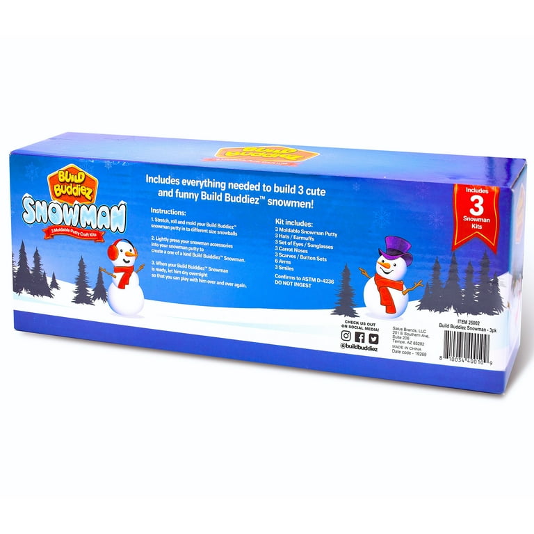 Moldable Putty Build a Snowman Kit Foam Toy Christmas Stocking Stuffer Xmas Gift Moldable Putty Build a Snowman Kit Foam Toy Christmas Stocking Stuffer Xmas Gift
