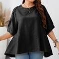 thumbnail image 3 of Mittory Blouses for Women Summer Cotton Linen Embroidered Shirt Short Sleeve Tops Boho T-Shirts, 3 of 5