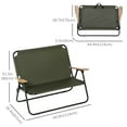 thumbnail image 3 of Outsunny Chaise Pliante Double, Causeuse Chaise de Camping pour 2 Personnes, Vert, 3 of 10