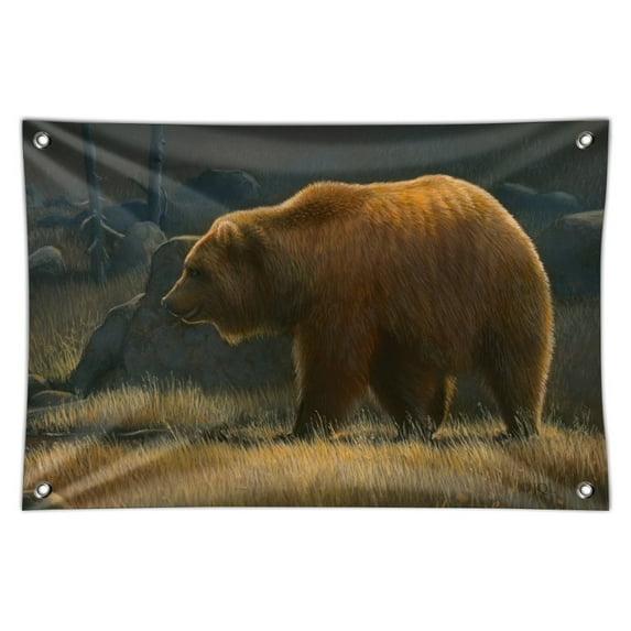 Wandering Grizzly Bear Home Business Office Sign