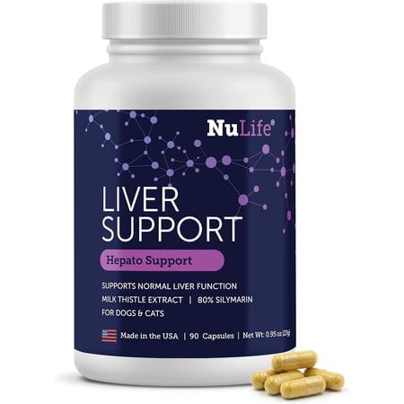 Hepato Support - Liver Support for Dogs and Cats with Silymarin - Contains Milk Thistle for Dogs & Cats and Vitamin B Complex (B1, B2, B6, B12) - Promotes Canine & Feline Hepatic Health - 90ct