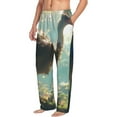 thumbnail image 6 of Logiee Majestic Ostrich In Forest Print Pajama Pants for Men,Men’s Pajama Bottoms,Mens PJ Pants with Pockets & Button Fly-Small, 6 of 6
