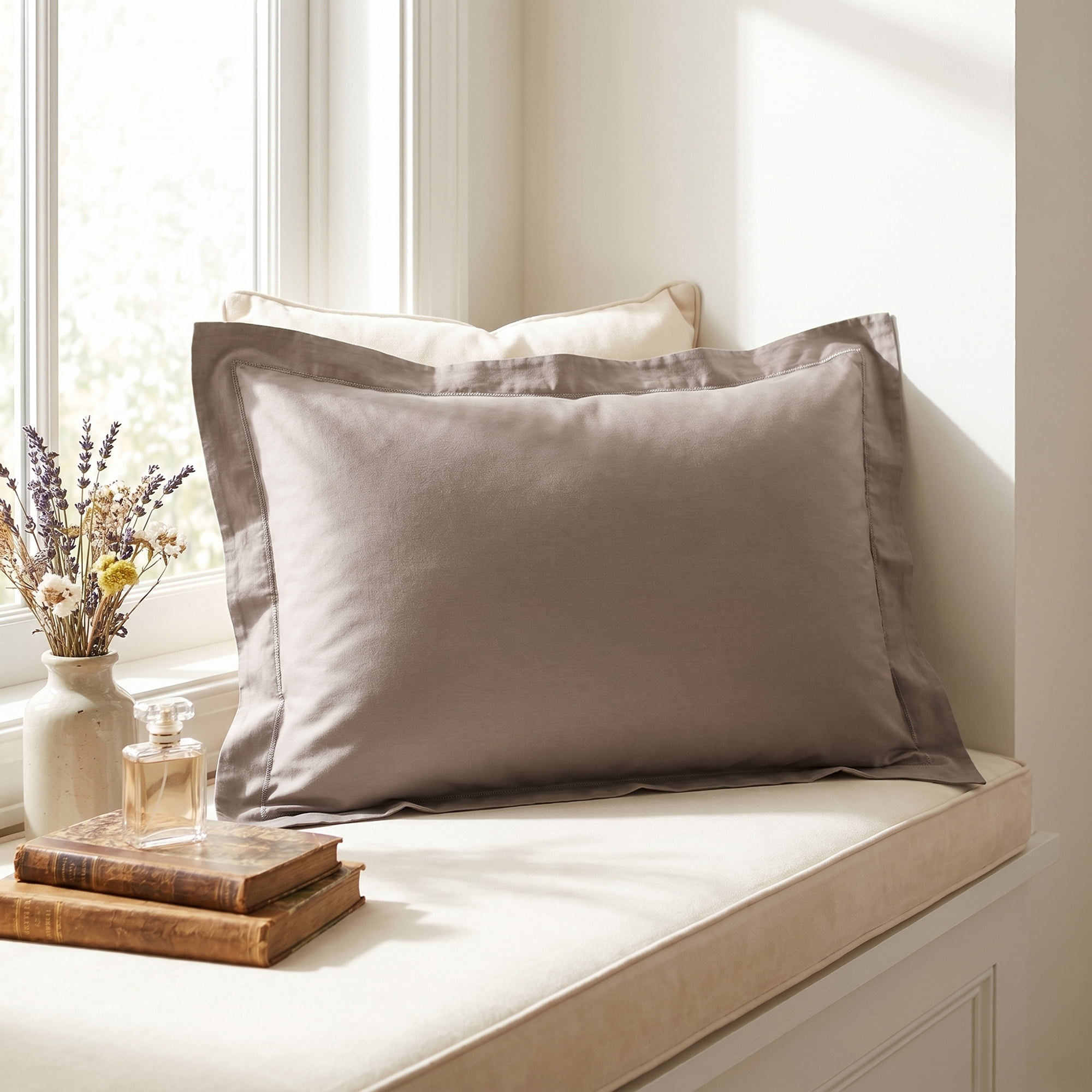 Unique Bargains 2 Pack Cotton Pillowcase Cooling Envelope Closure Bedding Queen Brown
