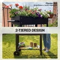 thumbnail image 4 of Outsunny Bac de Jardin Surélevé en Métal, Jardinière Surélevée avec 2 Roues, 4 of 10