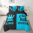 thumbnail image 2 of Castle Fairy King And Queen Crown Bedding Comforter Set 7pcs for Girls Female Women,Romantic Valentine's Day Queen Bedding Sets Super Cozy,Couple Lover Queen Sheet Sets,Lightweight Room Decor, 2 of 8